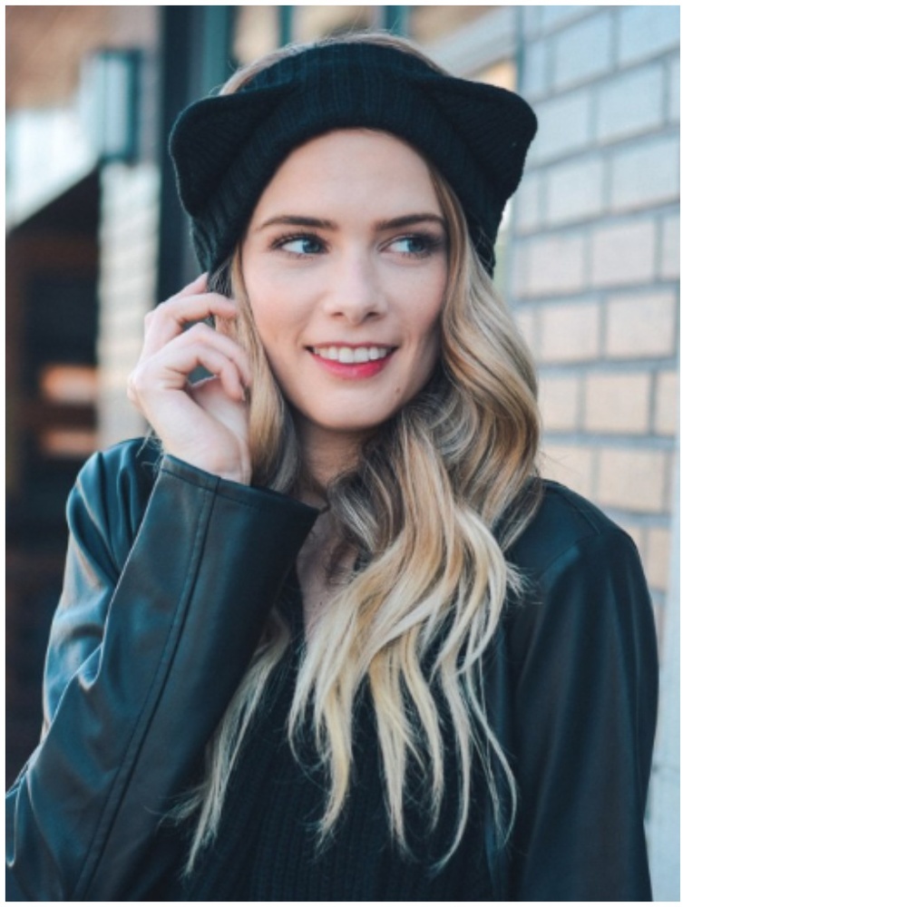 meow // animal cat ears headband knit ear warmer